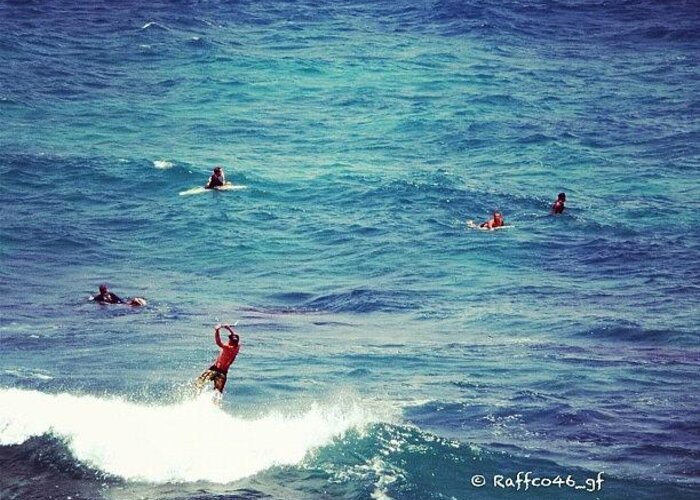 Surf Greeting Card featuring the photograph Surfs Up! #hawaii #beach #surf #hana by Raffaele Salera