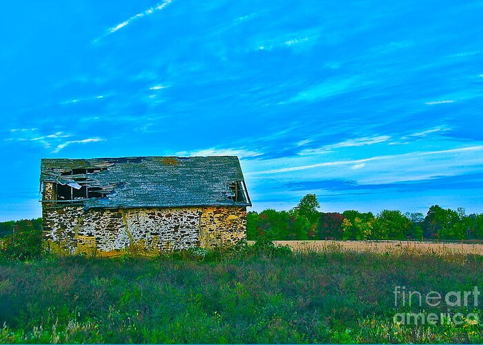 Old Barn Greeting Card featuring the photograph Swede Run Barn 13 by Jan Daniels