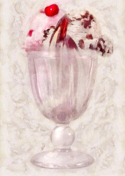Ice Cream Greeting Card featuring the photograph Sweet - Ice Cream - Ice cream sundae by Mike Savad
