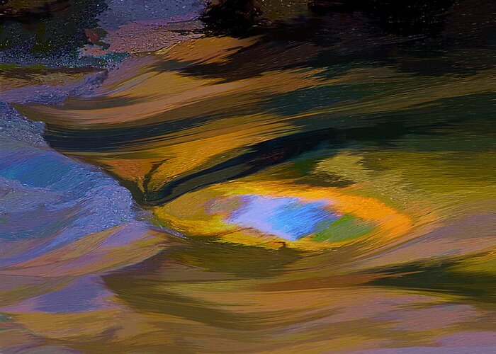 Stream Greeting Card featuring the photograph Swirling Water by Steve Zimic