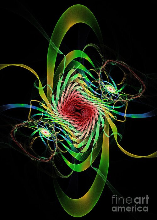 Fractal Greeting Card featuring the digital art Symmetry by Andee Design
