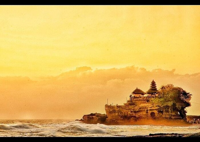 Beautiful Greeting Card featuring the photograph Tanah Lot Temple #bali by Martin Lee