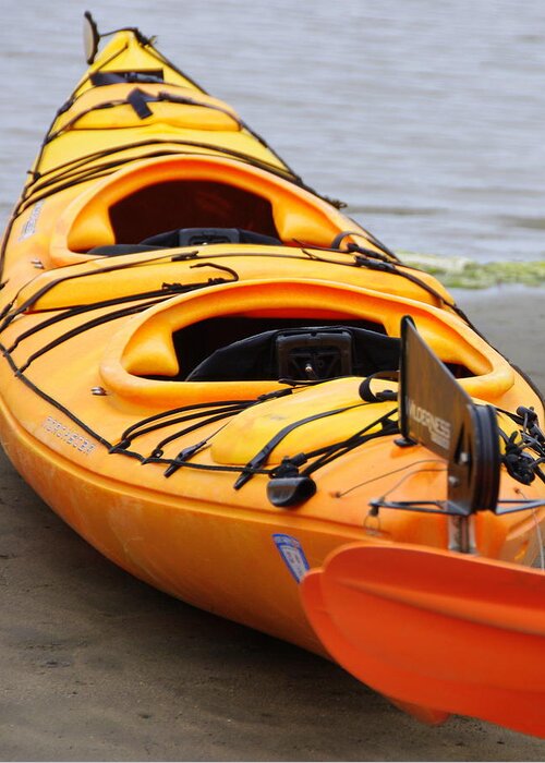 Kayak Greeting Card featuring the photograph Tandem Yellow Kayak by Jeff Lowe