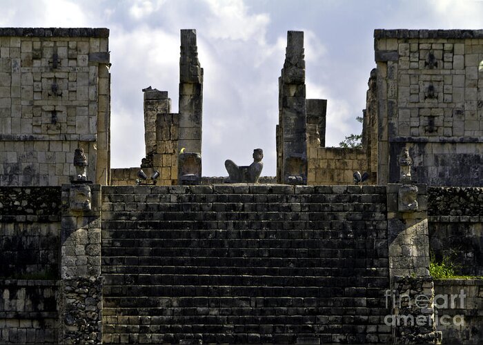 Chichen Itza Greeting Card featuring the photograph Temple of the Warriors by Ken Frischkorn