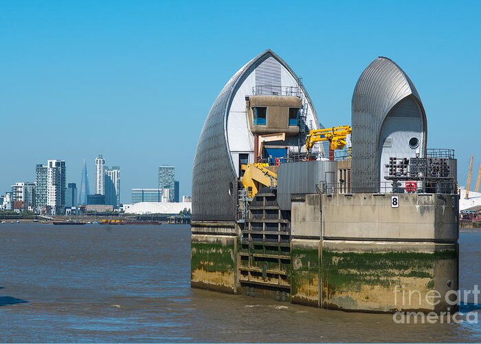 British Greeting Card featuring the photograph Thames Barrier by Andrew Michael