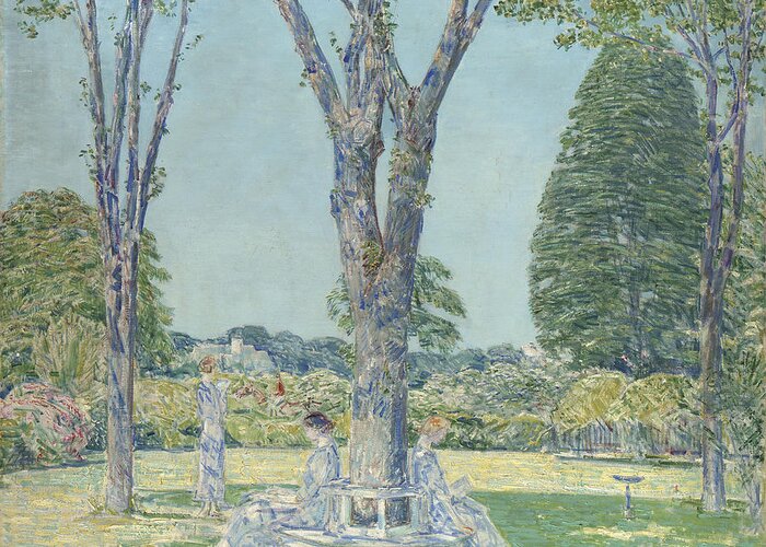 The Audition Greeting Card featuring the painting The Audition by Childe Hassam