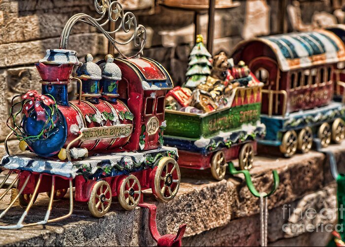 Christmas Express Greeting Card featuring the photograph The Christmas Express by Eddie Yerkish