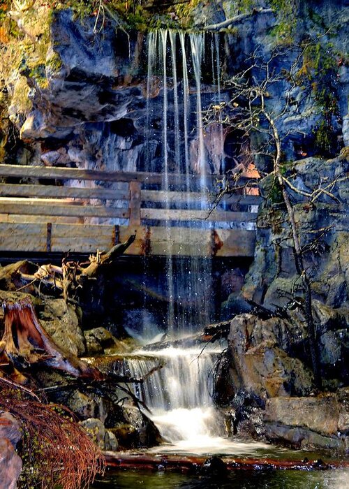Waterfall Greeting Card featuring the photograph The Falls by Deena Stoddard