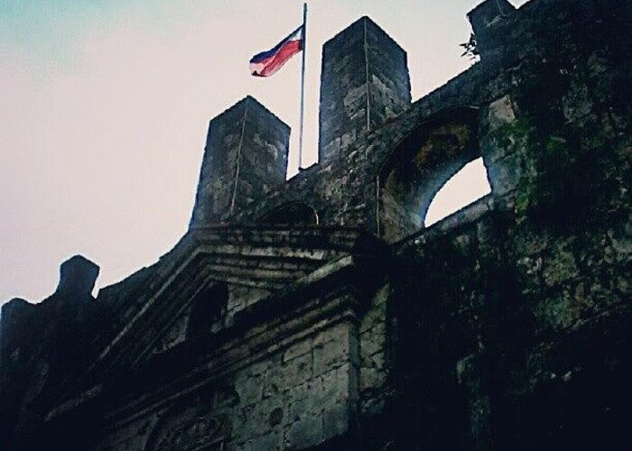  Greeting Card featuring the photograph The Flag Of The Philippines! ;) by Sleepyhead Jomar Florendo