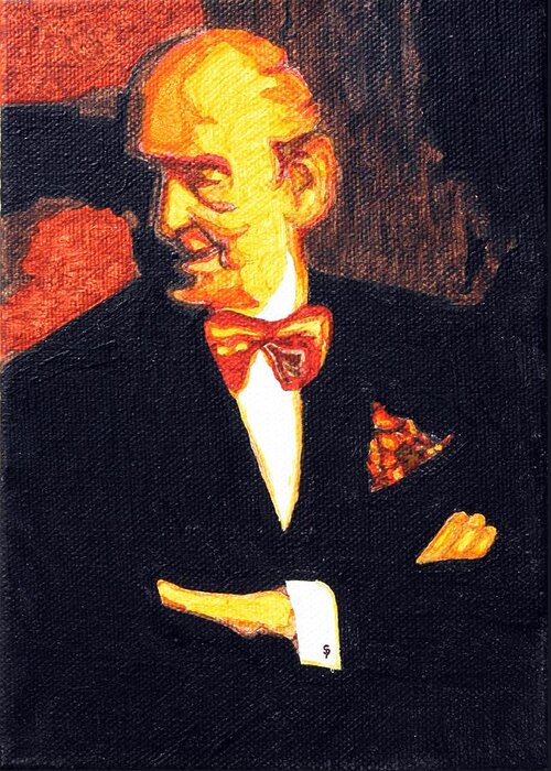 Music Greeting Card featuring the painting The Godfather Vladimir Horowitz Revisited by Sheri Parris
