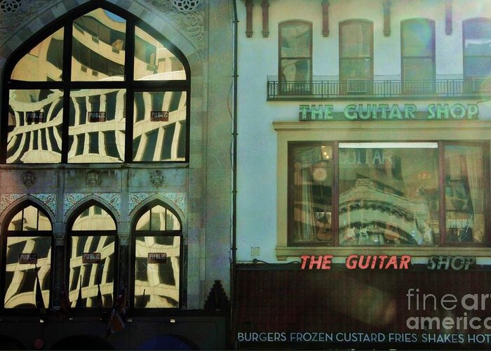 Washington Dc Greeting Card featuring the photograph The Guitar Shop by Julie Lueders 