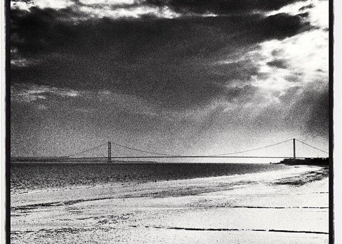  Greeting Card featuring the photograph The Humber Bridge by Mark Robertson