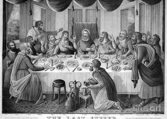 1835 Greeting Card featuring the photograph The Last Supper by Granger