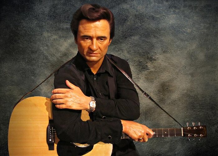 Johnny Cash Greeting Card featuring the photograph The Man in Black by David Dehner