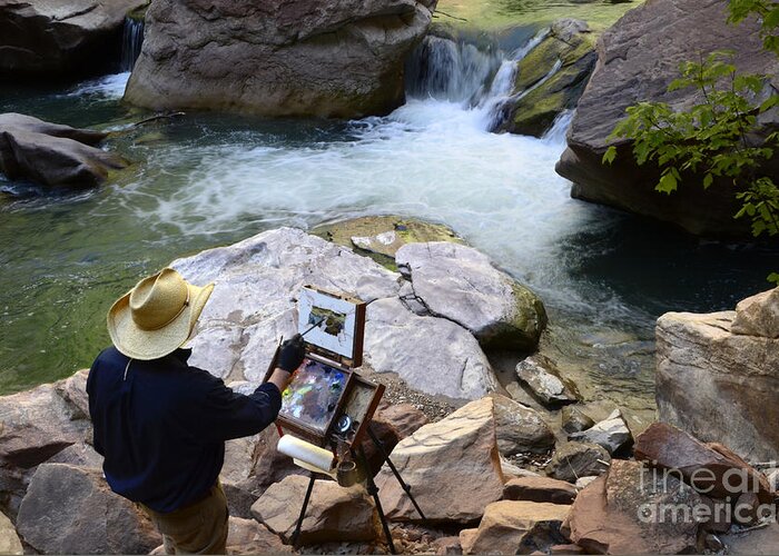 Virgin River Greeting Card featuring the photograph The Narrows Quality Time by Bob Christopher