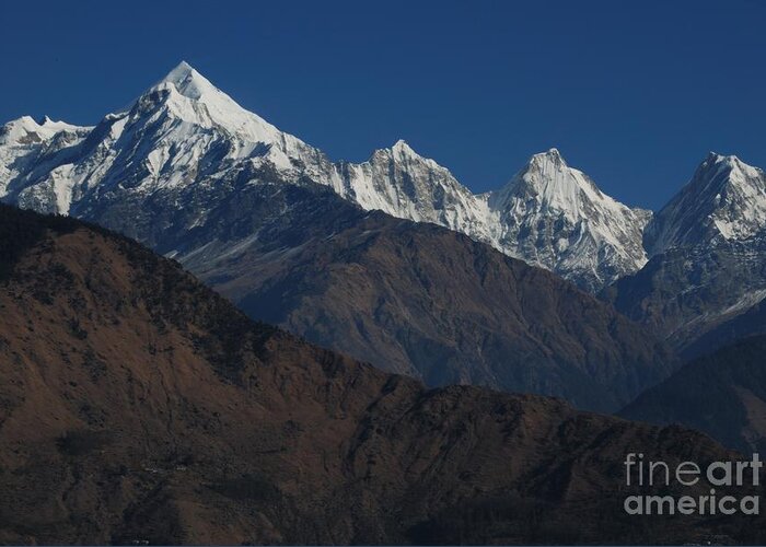 Panchchuli Greeting Card featuring the photograph The Panchchuli Range by Fotosas Photography