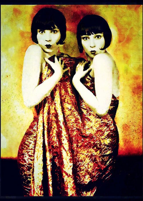 Vintage Greeting Card featuring the photograph The Pearl Twins by Mary Morawska
