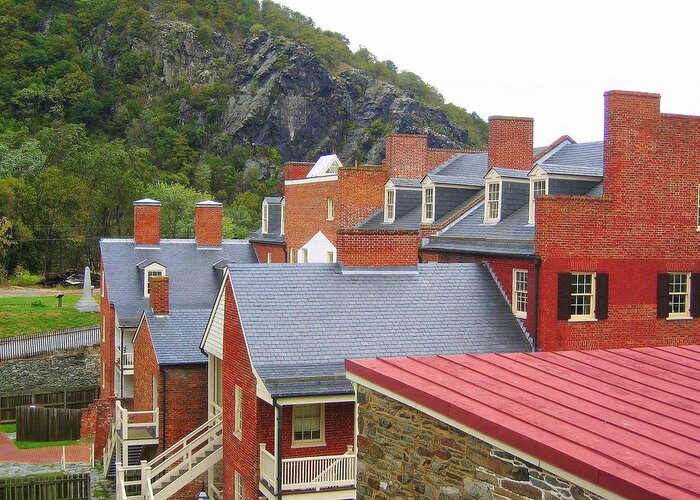 Harpers Ferry Greeting Card featuring the photograph The Red Roofs of Harpers Ferry by Don Struke