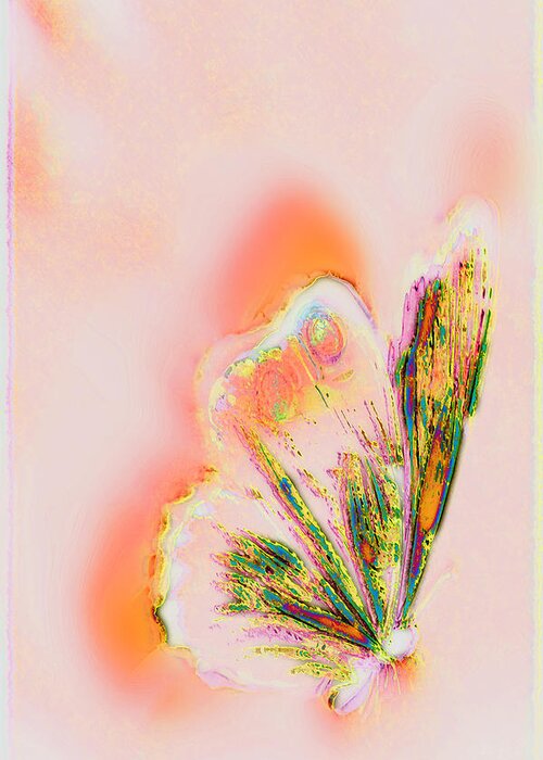 Avantgarde Greeting Card featuring the photograph The vibes of a butterfly's mind by Li  van Saathoff