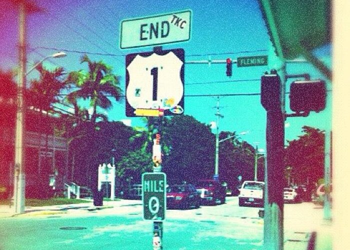 Key West Greeting Card featuring the photograph This is the END by Casey Fessler