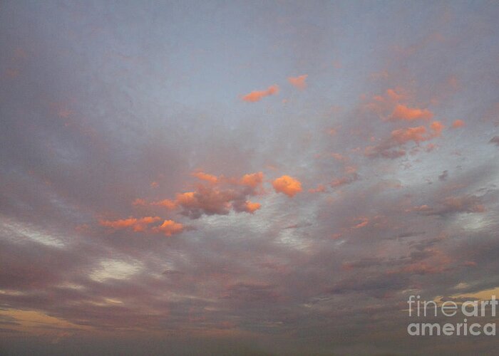 Landscape Greeting Card featuring the photograph Three Pink Clouds Landscape by Donna L Munro