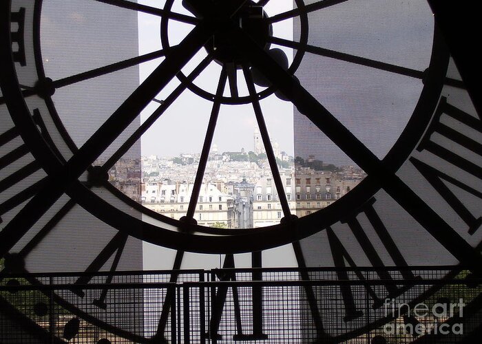 Paris Greeting Card featuring the photograph Time by Valerie Shaffer