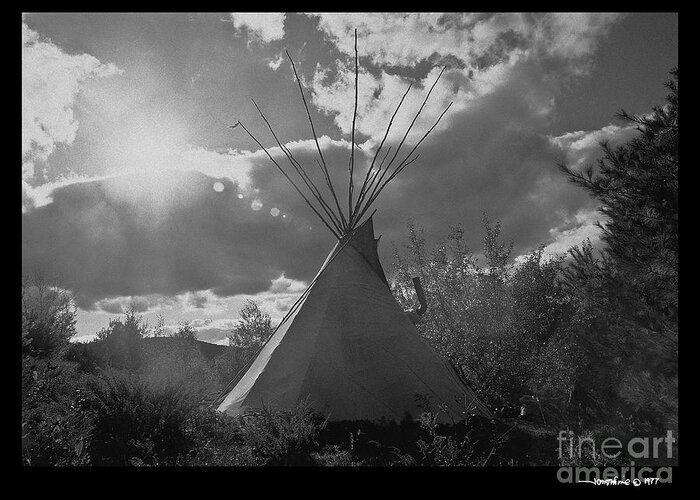 Tipi Greeting Card featuring the photograph Tipihome by Jonathan Fine