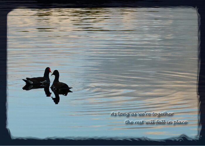 Love Greeting Card featuring the photograph Together by Steven Sparks