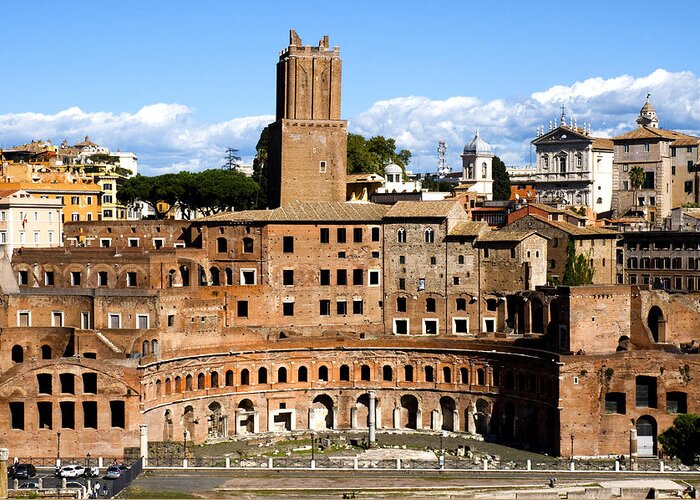 Trajan Market Greeting Card featuring the photograph Trajan's Market by Fabrizio Troiani