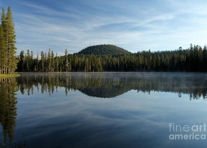 Summit Lake Greeting Card featuring the photograph Trees On The Edge by Adam Jewell