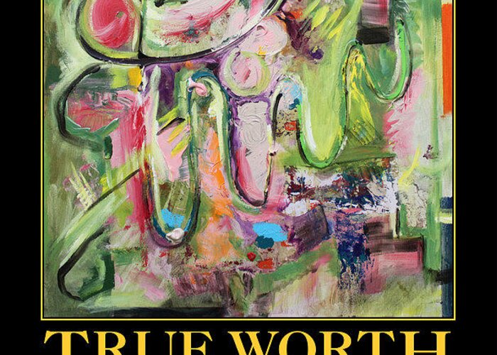 True Worth Greeting Card featuring the digital art True Worth by Sylvia Greer
