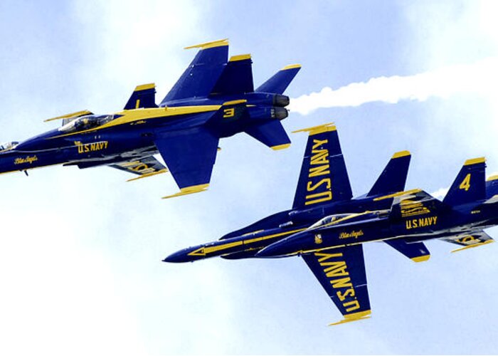 Airshow Greeting Card featuring the photograph Twisting and Turning by Greg Fortier