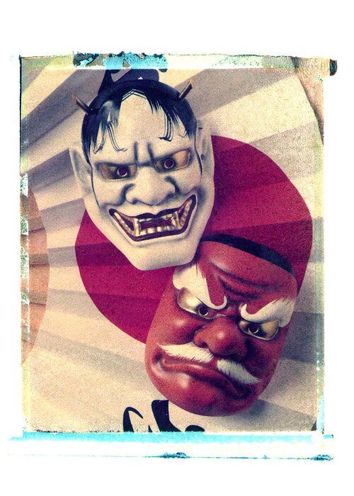 Two Greeting Card featuring the photograph Two Masks by Garry Gay