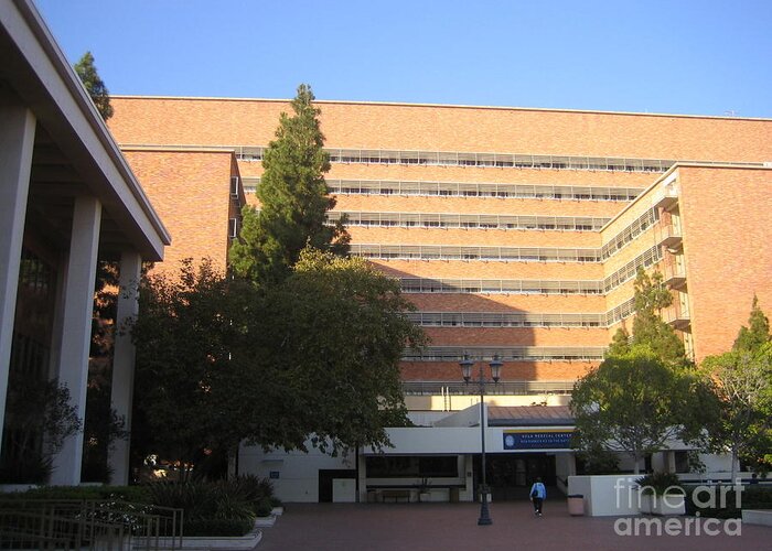 Ucla Greeting Card featuring the photograph UCLA Original Medical Center by John Shiron