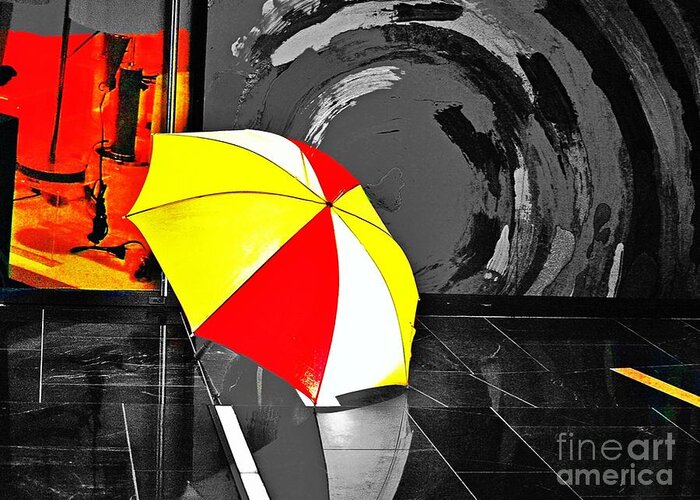 Melbourne Greeting Card featuring the photograph Umbrella 2 by Blair Stuart