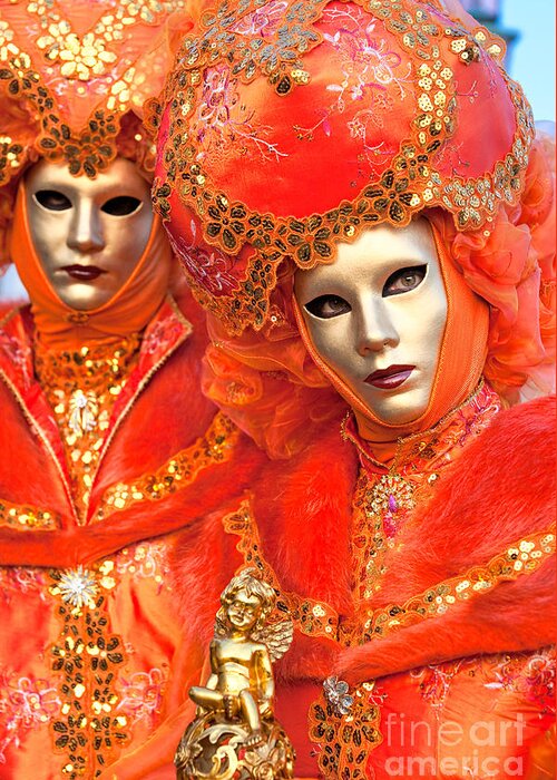 Carnaval Greeting Card featuring the photograph Venice Masks by Luciano Mortula
