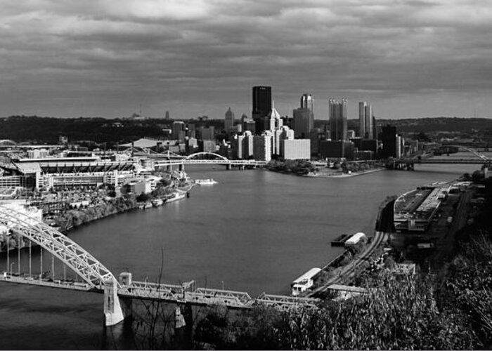 Pittsburgh Skyline Greeting Card featuring the photograph View of Pittsburgh by Michelle Joseph-Long