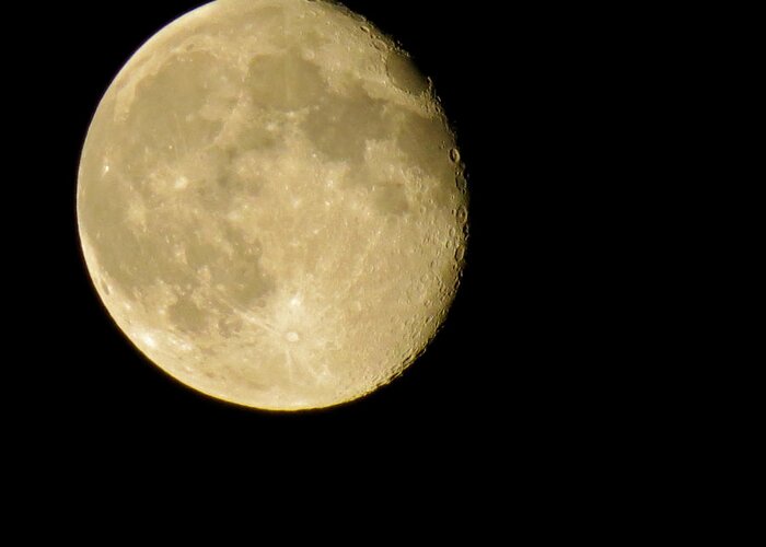 Moon Greeting Card featuring the photograph Waning Moon by Azthet Photography