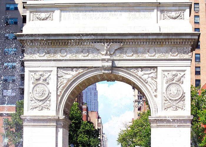 2009 Copyright Ann M. Murphy Greeting Card featuring the photograph Washington Square Park Arch by Ann Murphy