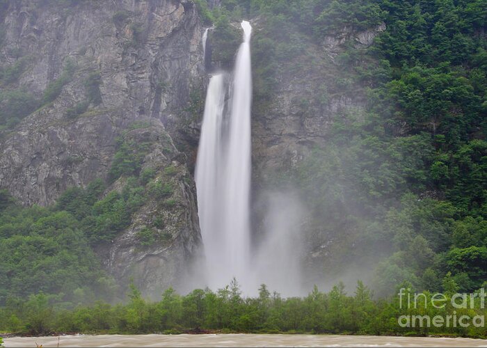 Water Fall Greeting Card featuring the photograph Water fall by Mats Silvan