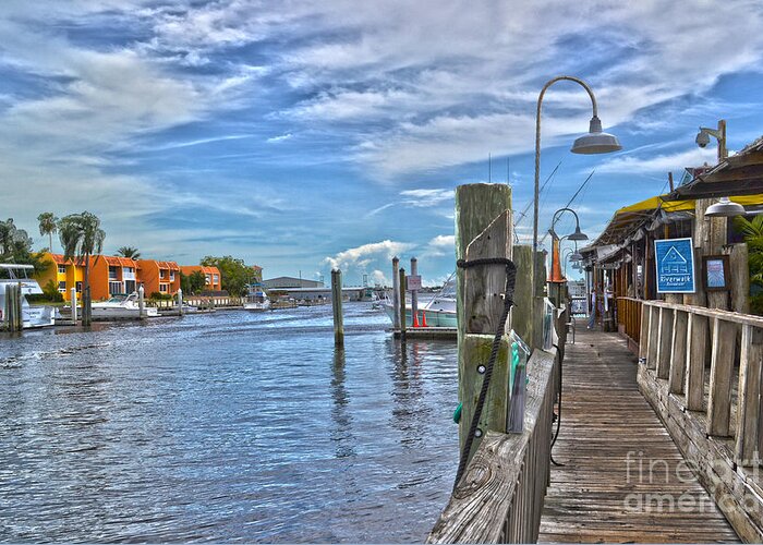 Waterfront Greeting Card featuring the photograph Waterfront in Naples Florida by Timothy Lowry