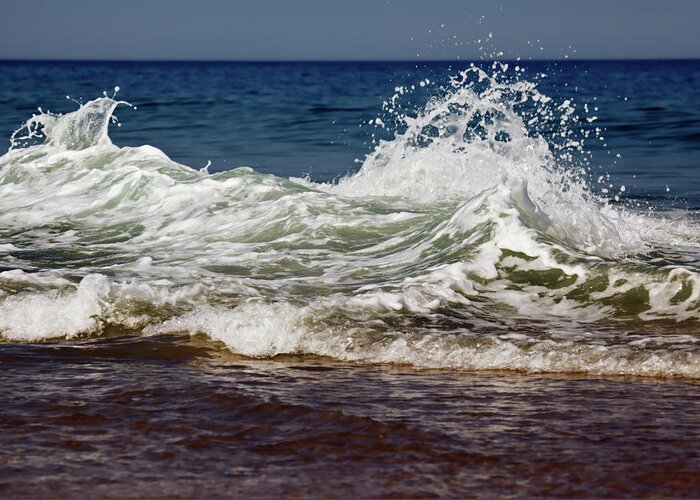 Wave Greeting Card featuring the photograph Waves In Motion by Nick Shirghio