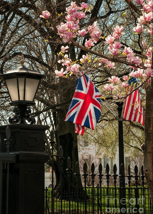 The White House Greeting Card featuring the photograph Welcome to Our Friend Across the Pond by Jim Moore
