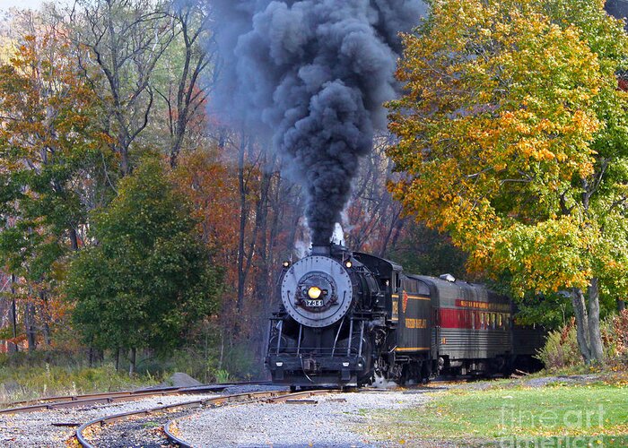 Train Greeting Card featuring the photograph Western Maryland Steam Train by Jack Schultz