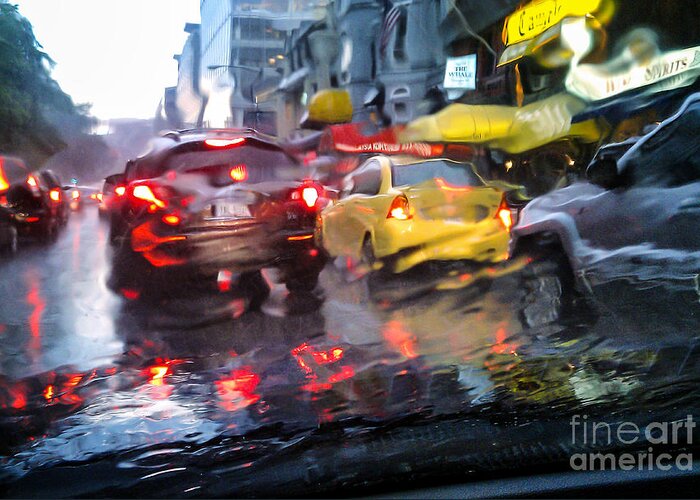 Washington Dc Greeting Card featuring the photograph Wet Ride Home by Jim Moore
