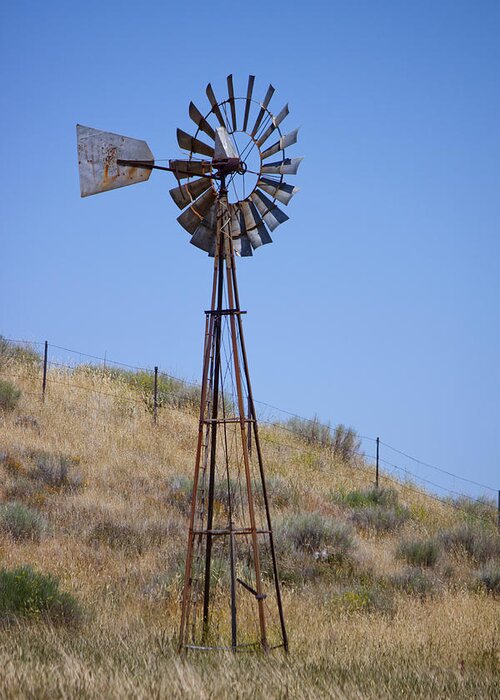 Windmill Greeting Card featuring the photograph Windmill up Hill by Ivete Basso Photography