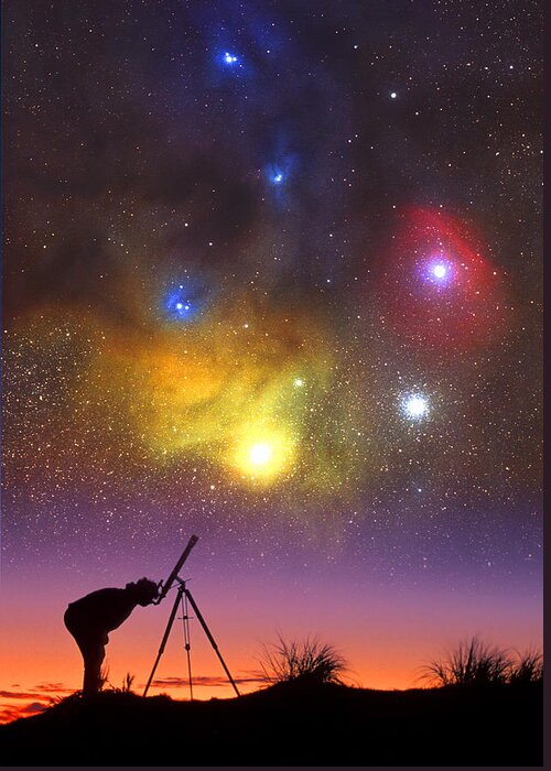 Telescope Greeting Card featuring the photograph Wonder of the Universe by Larry Landolfi