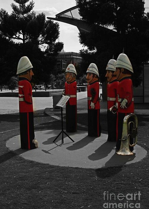 Bandsmen Greeting Card featuring the photograph Wooden Bandsmen by Blair Stuart