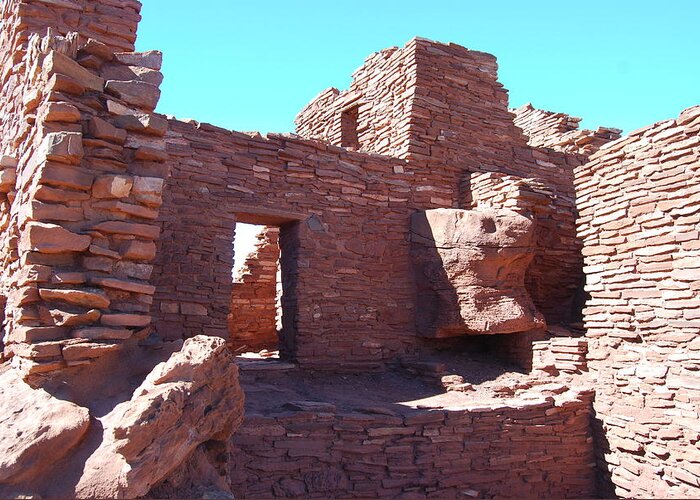 Ancient Greeting Card featuring the photograph Wupatki Ruins by Cheryl Fecht