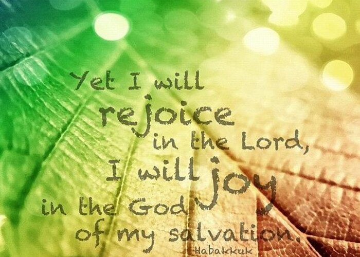 Godisgood Greeting Card featuring the photograph yet I Will Rejoice In The Lord, I by Traci Beeson